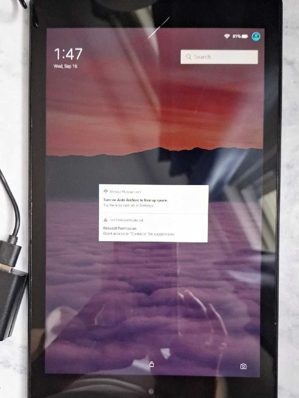 Black Tablet with Charger - Unbranded Amazon